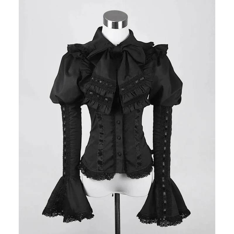 原宿系ゴシックエレガントロリータ長袖シャツ レディース サブカル Y2K ハイウエスト チェーン付きスカート 春 2025