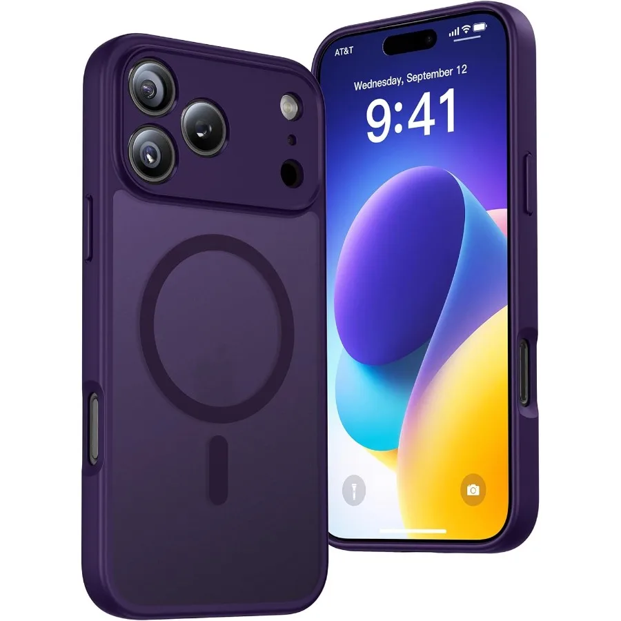 

Магнитный полный защитный чехол для камеры iPhone 17 Pro Max 6,9 с поддержкой MagSafe, противоударный дизайн в стиле милитари, анти