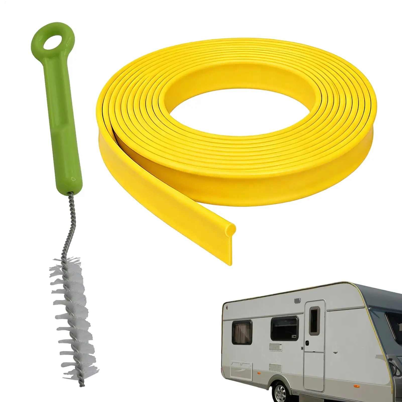 Rv Awning Rail Piping 33ft Weather-Resistant Cut to Size Caravan Canopy Track Protector for Motorhome Camper Campervan
