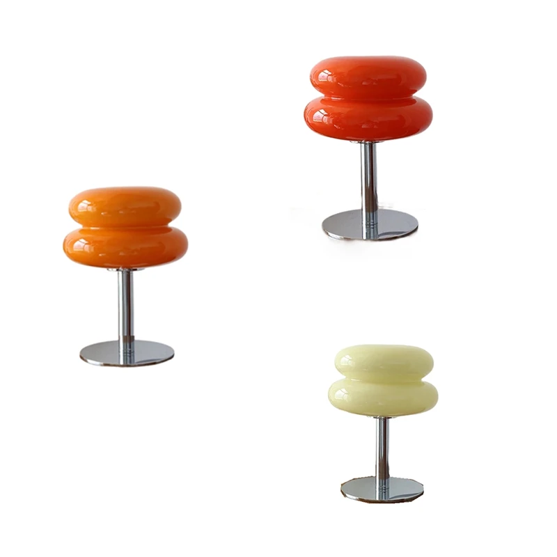 LICE-Glass Table Lamp Trichromatic Dimming Living Room Atmosphere Lamps Eye Protection Night Light Girlbedroom US Plug