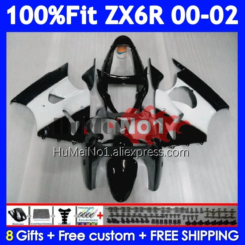 OEM Kit For KAWASAKI NINJA ZX 6R 636 600 CC 6 R 203No.3 ZX-6R ZX636 ZX6R 00 01 02 2000 2001 2002 Injection Fairing