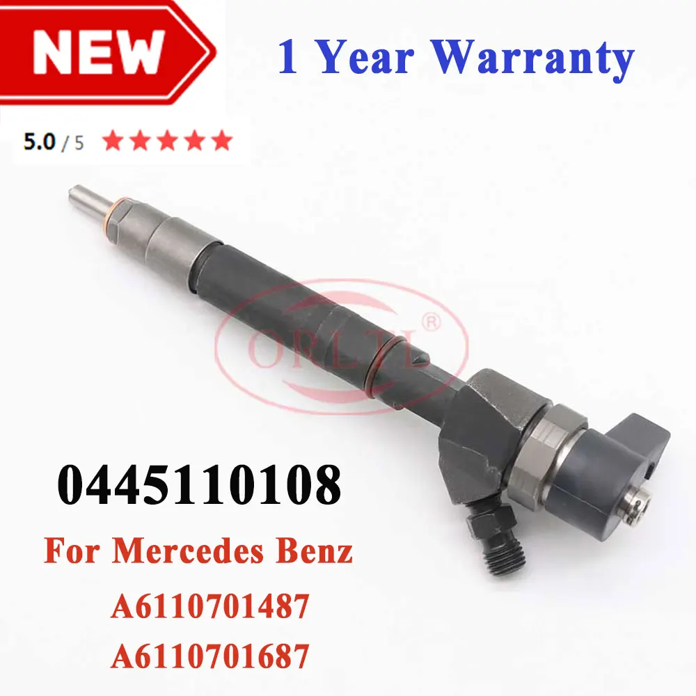 

New 0 445 110 108 Common Rail Fuel Injector 0445110189 for A6110701687 OE 0445110107, 0445110108, 0986435055