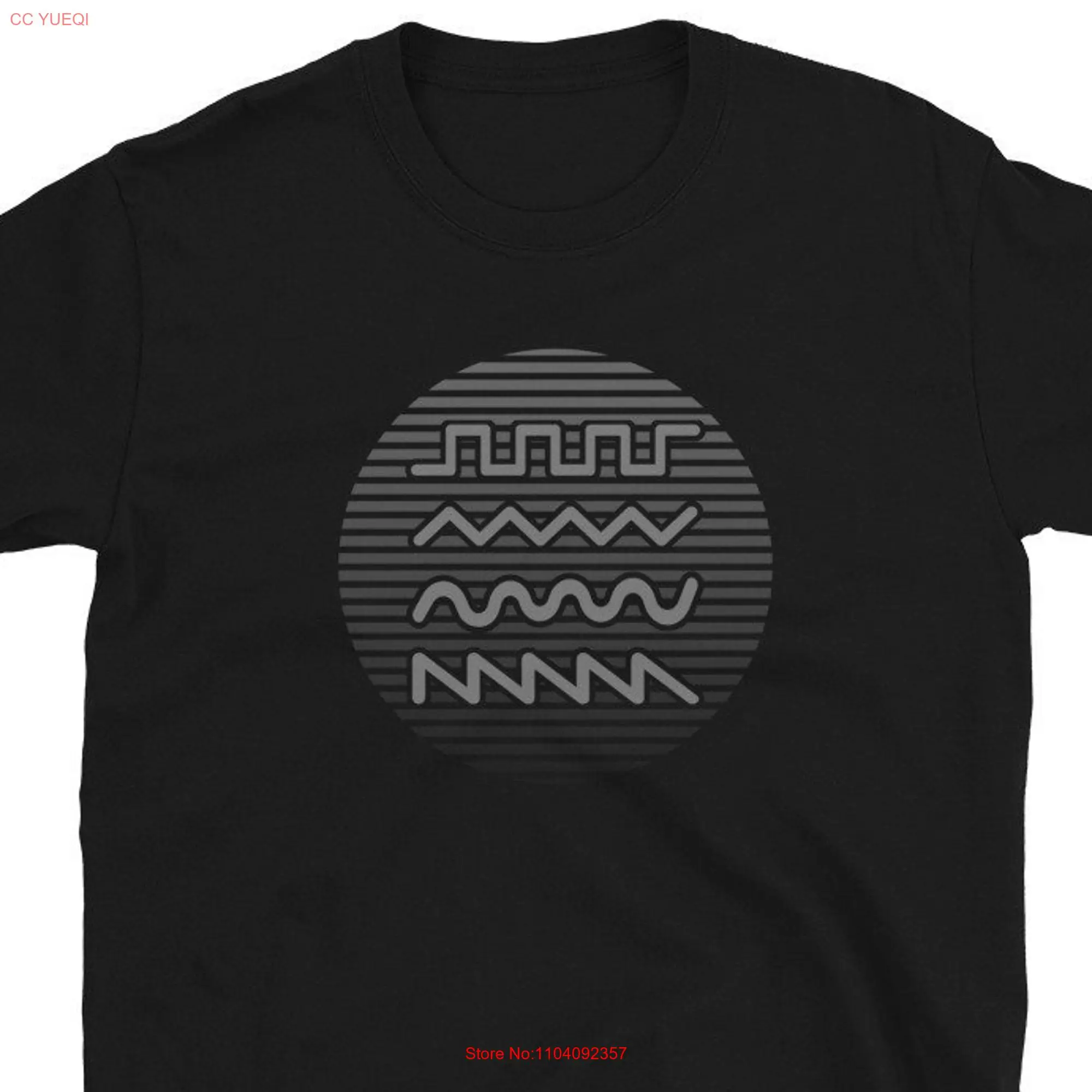 Synthesizer Waveforms T Shirt long or short sleeves