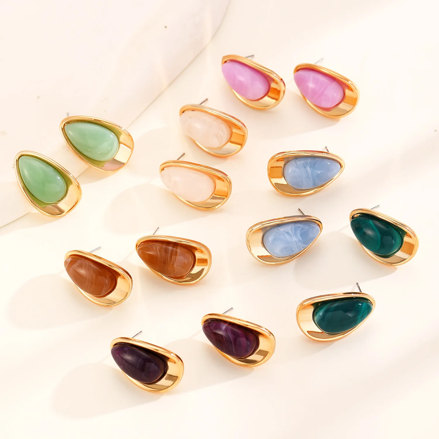 Temperament Dripping Oil Dripping Earrings, Elegant Women Luxury Jewelry Accessories Fashion Party Daily Jewelry Wearing