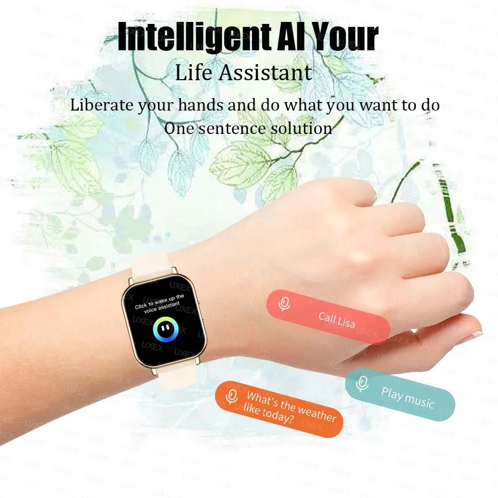 1.83" HD New Smart Watch Men Full Screen Ultra Wireless Call Show Time Call Reminder Custom Photo Watches Ladies For Android Ios