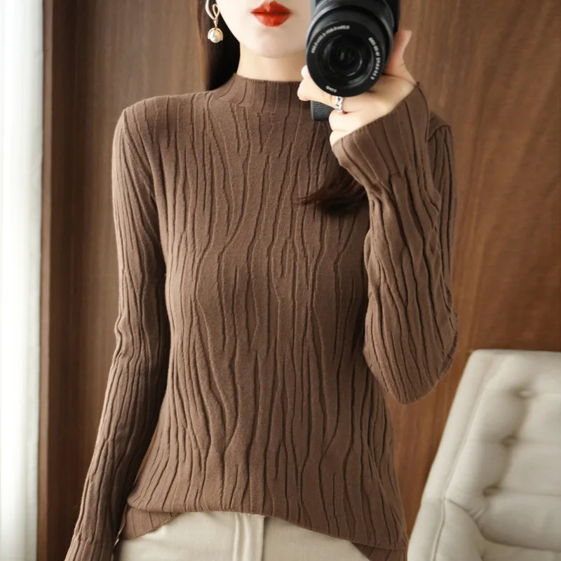 Autumn  Winter Korean Fashion Solid Sweater Women Long Sleeve Tops 2023 Turtleneck Casual Slim Female Pullover Knitted Clothes