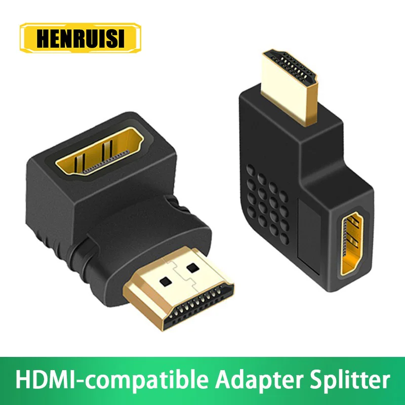 

HDMI-compatible Adapter Splitter Male To Female 90 270 Degree Converter Extender For PS4 HDTV Laptop Monitor Projector Smart Box