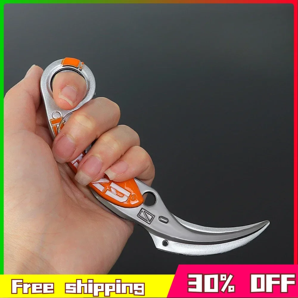 

15cm New Valorant Weapon Melee Velocity Karambit Knife Alloy Metal Model Peripheral Butterfly Knife Katana Boys Gift Toys Game