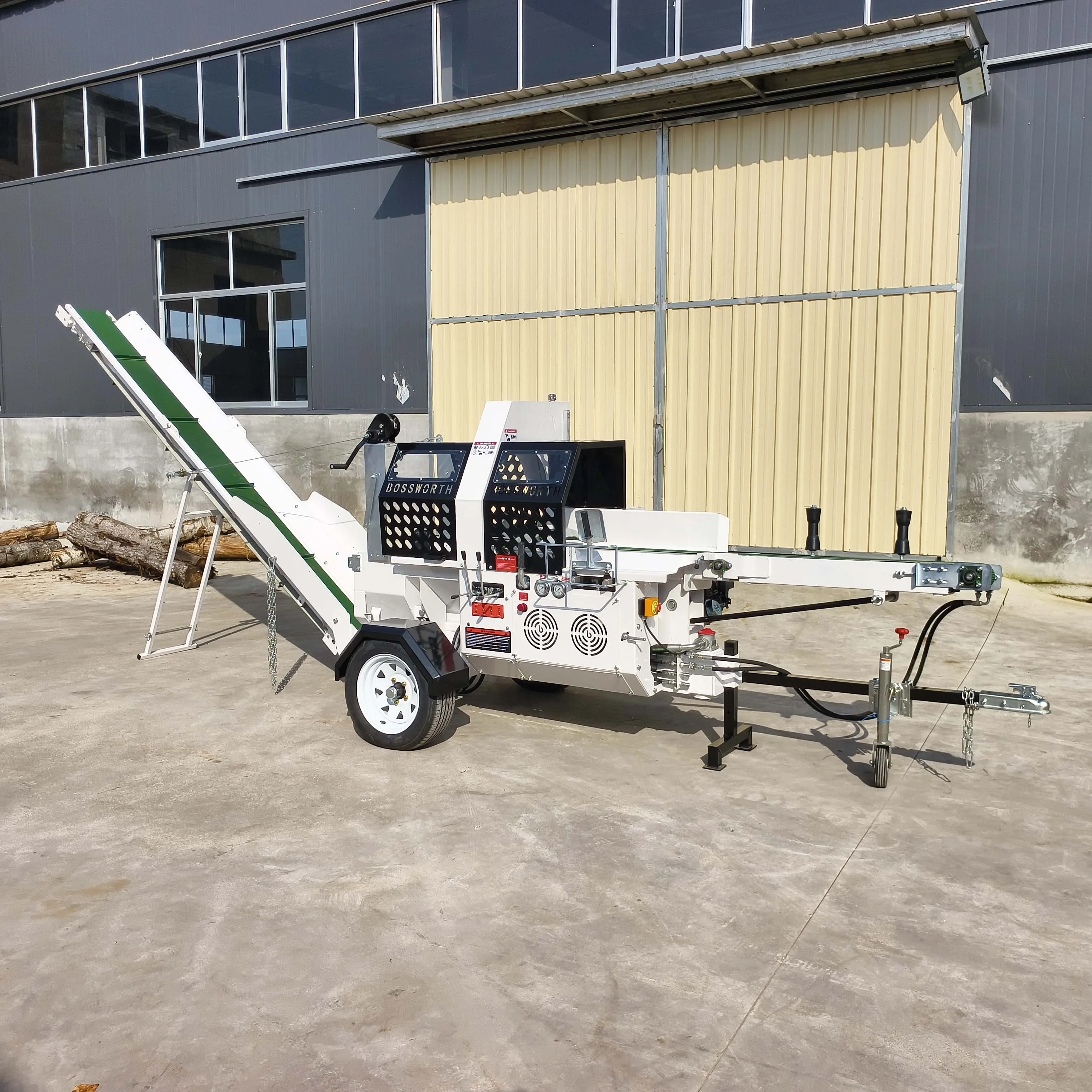 Automatic Hydraulic Firewood Processor 20 Ton Heavy Multi-Function Wood Processor with CE Certificate Approved