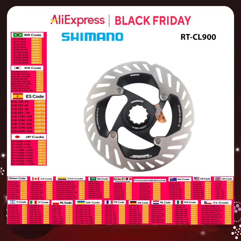 SHIMANO Dura Ace RT-CL900 Scheibenbremsscheibe Mittelschloss 140 mm 160 mm hydraulischer Fahrradbremsscheibe 1 Stück