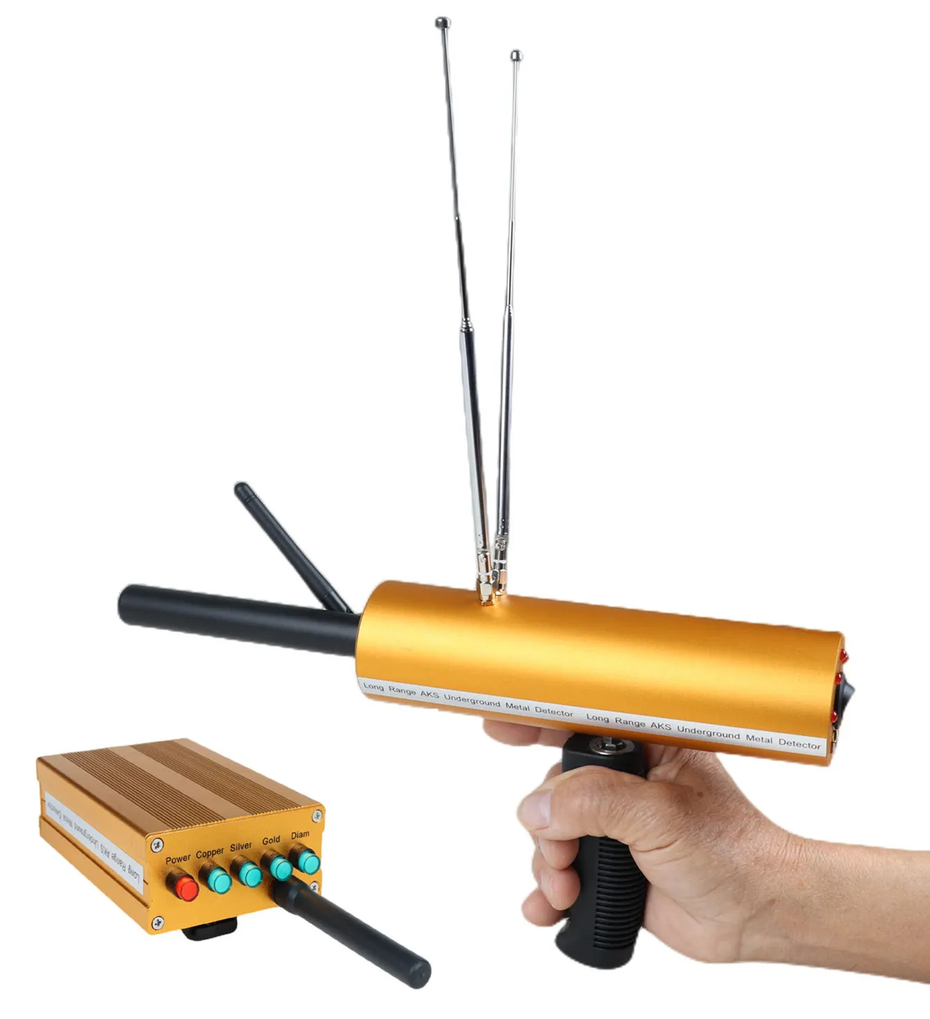 Detector de Metais e Ouro Poderoso de Longo Alcance de Cobre Prata Ouro e Diamante de Gema Localizador Preciso