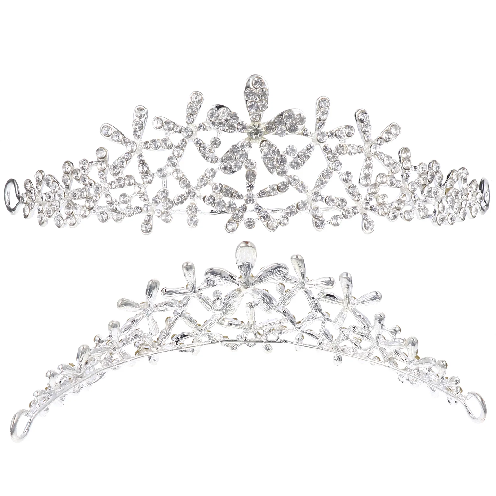 

Chic Bridal Wearing Crown Alloy Rhinestone Snowflake Headband Wedding Dress Accessory for Daily Wear Bridal Crown