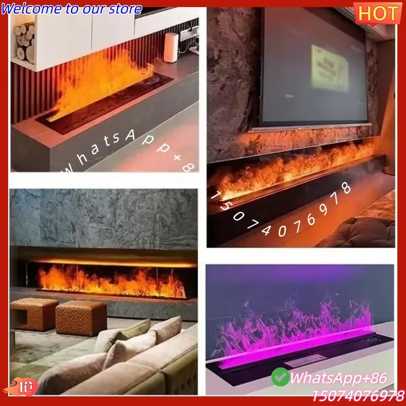 2026New Factory Direct Wholesale 3D Water Vapor Electric Fireplace Eco Friendly Decorative Atomization Fireplace ODM