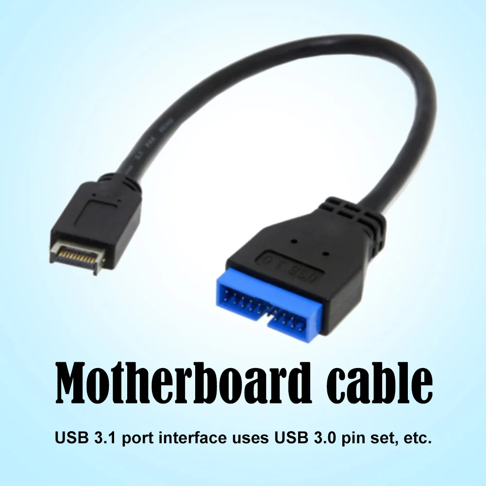 Cabezal de Panel frontal USB 3,1, Conector de placa base de ordenador, línea de cable, 20cm