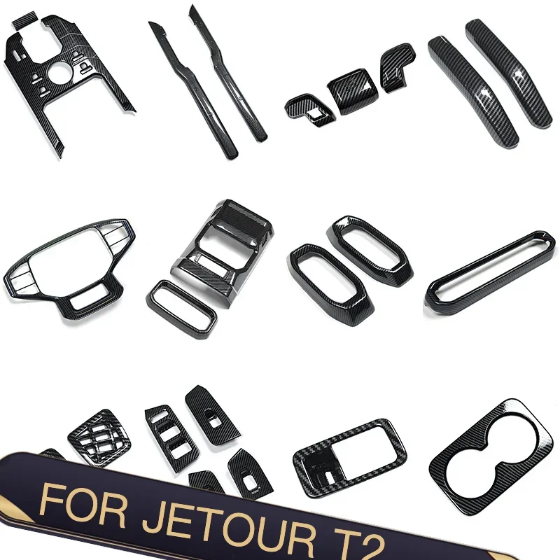 

For Chery Jetour Traveller T2 Carbon Fiber Patterned Interior Patch Trim Frame Stickers Interior Accessories Interior