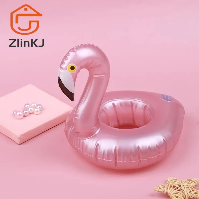 Mini Inflatable Flamingo สระว่ายน้ำลอยของเล่นเครื่องดื่มลอยถ้วยผู้ถือของเล่น