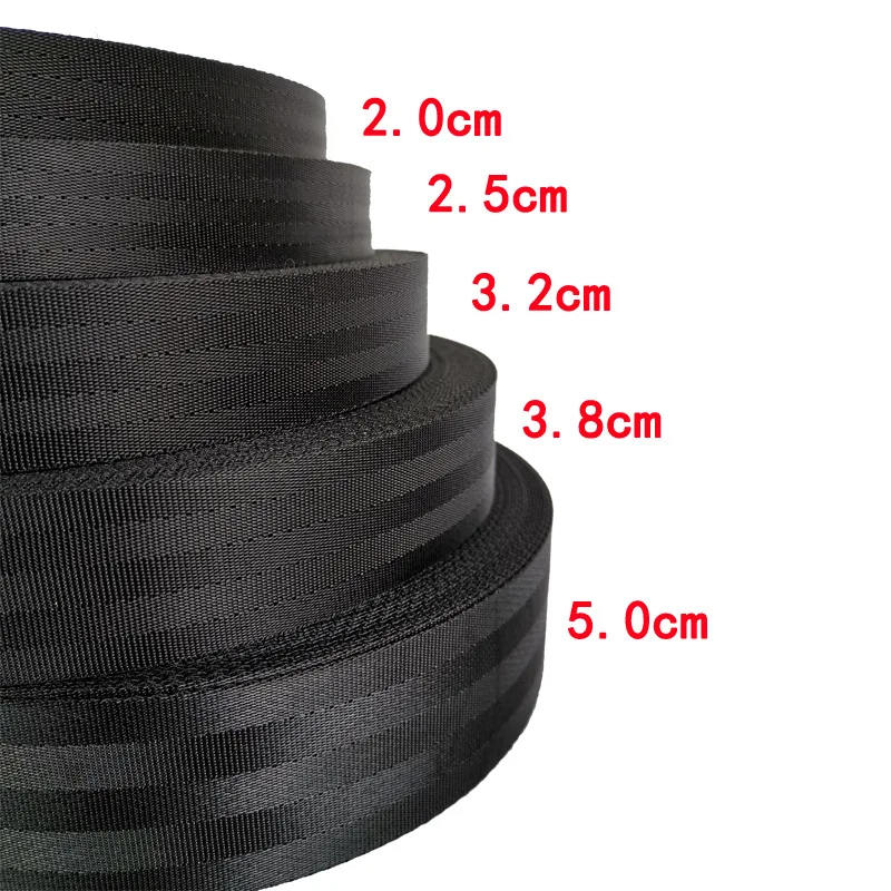 Sangle sergé café noir, 50 yards, 20mm/25mm/32mm/38mm/50mm 1mm d'épaisseur, Polyester durable pour sangle de sac à dos