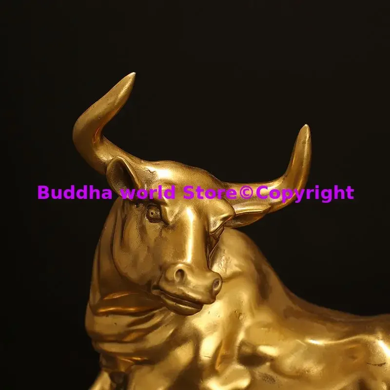 NIU ZHUAN QIANKUN 2025 Turn good luck Wealth Bull Auspicious decorative ornament business thriving Worship bring money copper