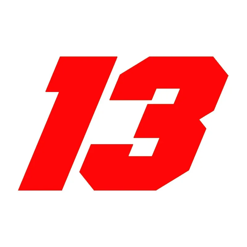 15*10.3cm Motorcycle  Sticker Number 13 Reflective Car Stickers Moto Auto Decal Funny JDM Vinyl On Car styling for yamaha suzuki