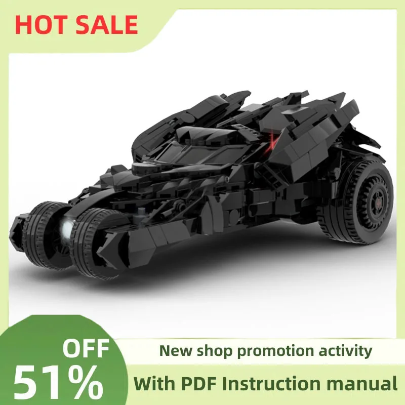 

New 531Pcs Hot Famous Bat Hero Movie Series Moc-196231 Goth Car Model Building Blocks Diy Creative Ideas Kid Toys Birthday Gifts