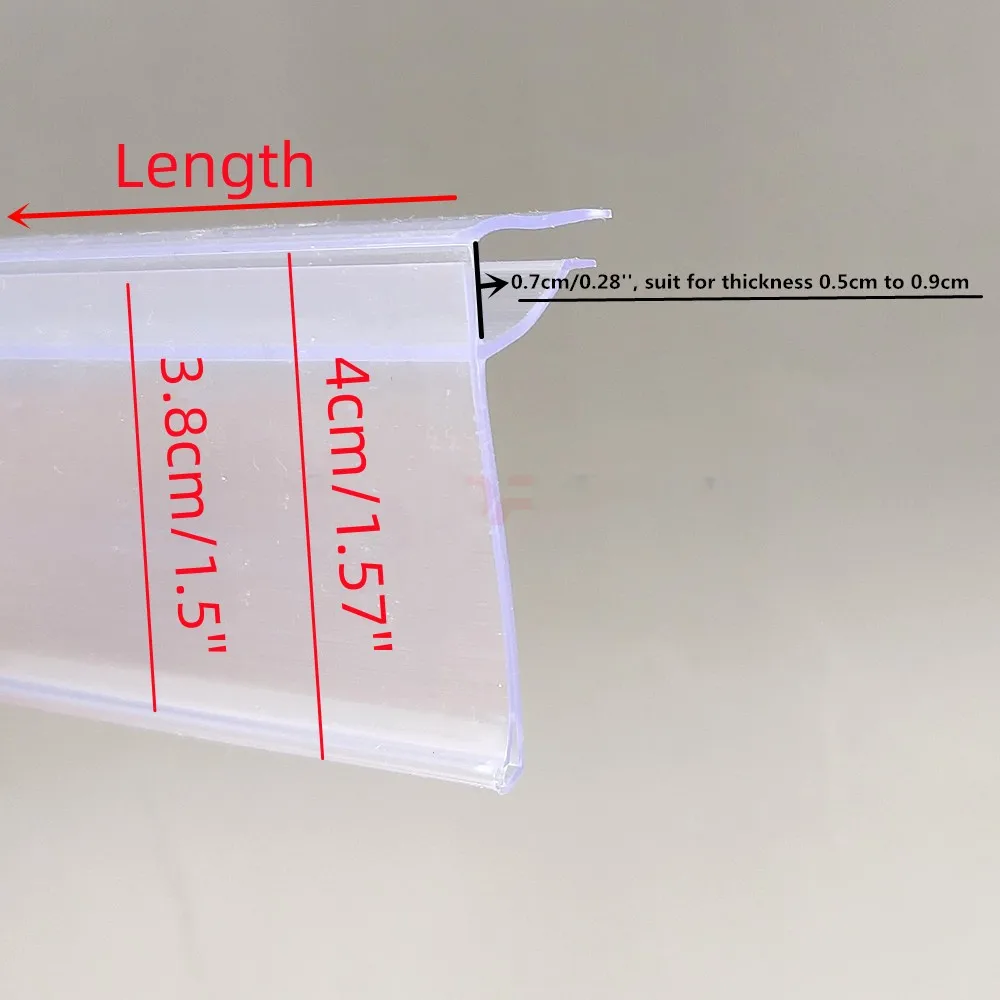 Imagem -02 - Plástico Pvc Prateleira de Dados Tiras Clipe Mercadoria Preço Talker Sinal Exibição Titular do Cartão de Etiqueta Rack Supermercado Pacote
