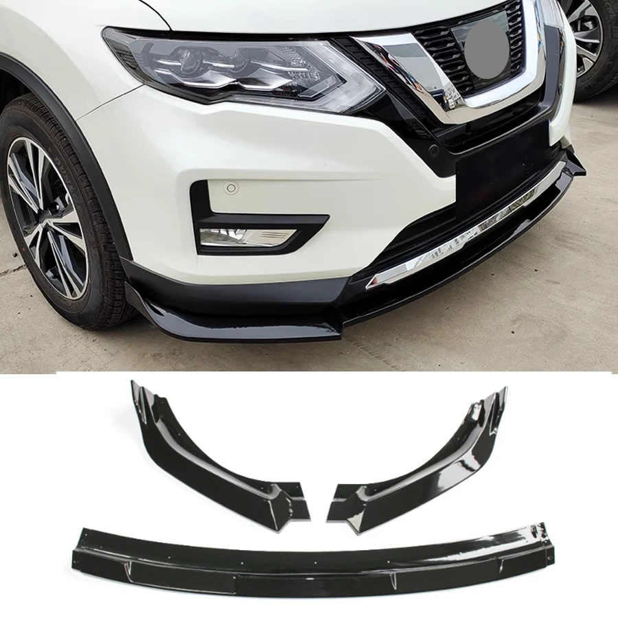 For Nissan X Trail X-Trail 2017 2018 2019 2020 2021 Car Front Bumper Lip Splitter Side Apron Body Kit Deflector Protector