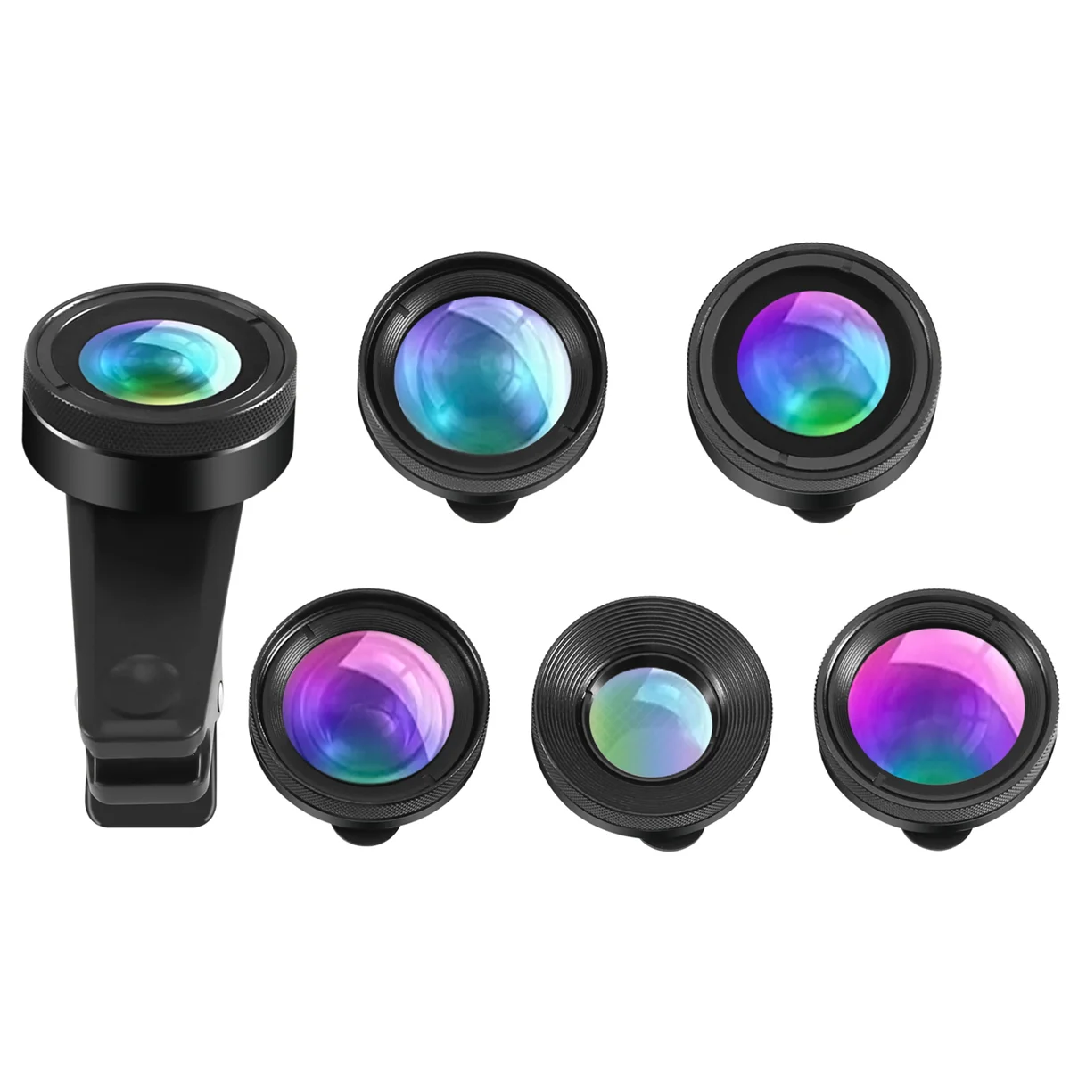 Nieuwe 6In1 Kit Camera Lens Fotograaf Mobiele Telefoon Lenzen Kit Macro Groothoek Fish Eye CPL Filter voor Mi9