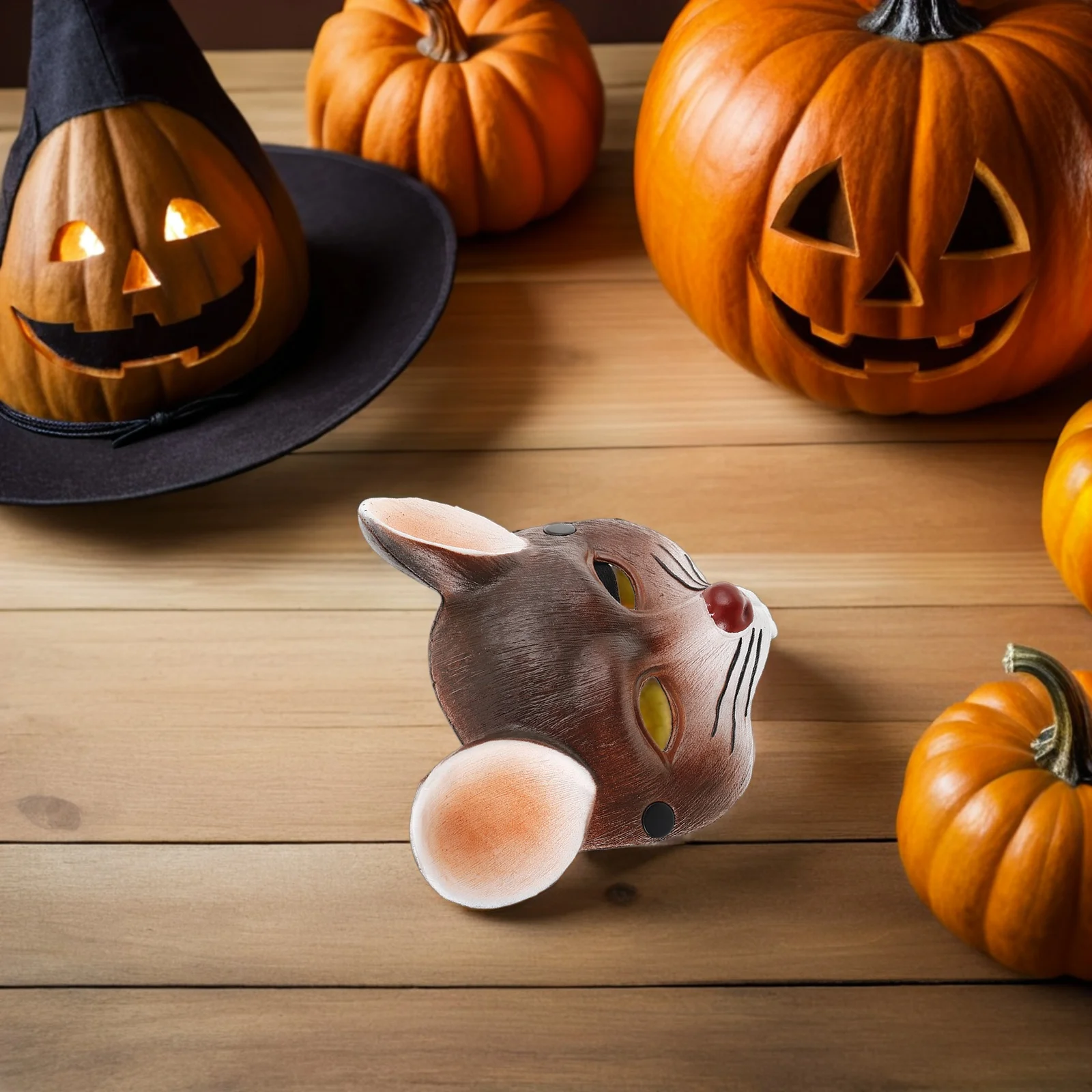 

3Pcs Rat Face Mask Adult Lightweight PU Foam Halloween Carnival Supplies Theme Party Decoration Prop for Children