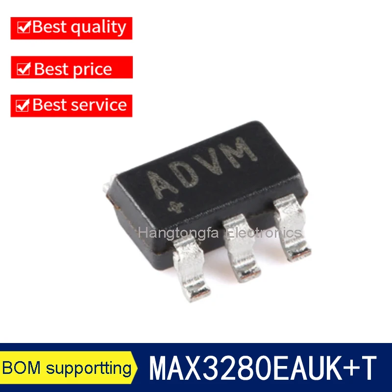 MAX3280 MAX3280EAUK+T SOT-23-5 SOT235 52Mbps RS-485/RS-422 True Fail-Safe Receiver Chip IC Integrated Circuit SMD