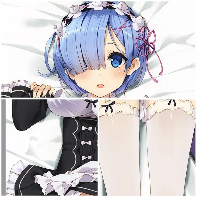 Re Zero Rem Ram Emilia Dakimakura Anime Pillowcase Pillow Case Cover Fullbody Hugging Cushion Case Otaku Home Bedding Decor Gift