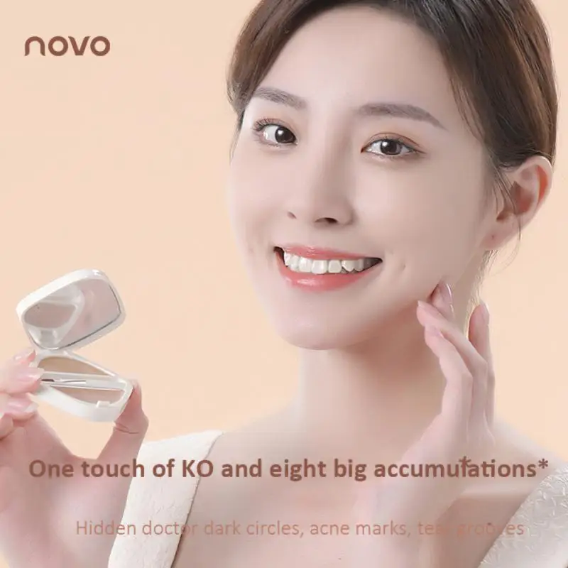 Delicate Concealer Palette Cover Acne Spots Dark Circles Moisturizing Face Makeup Concealer Cream With Brush Modify Skin Tone