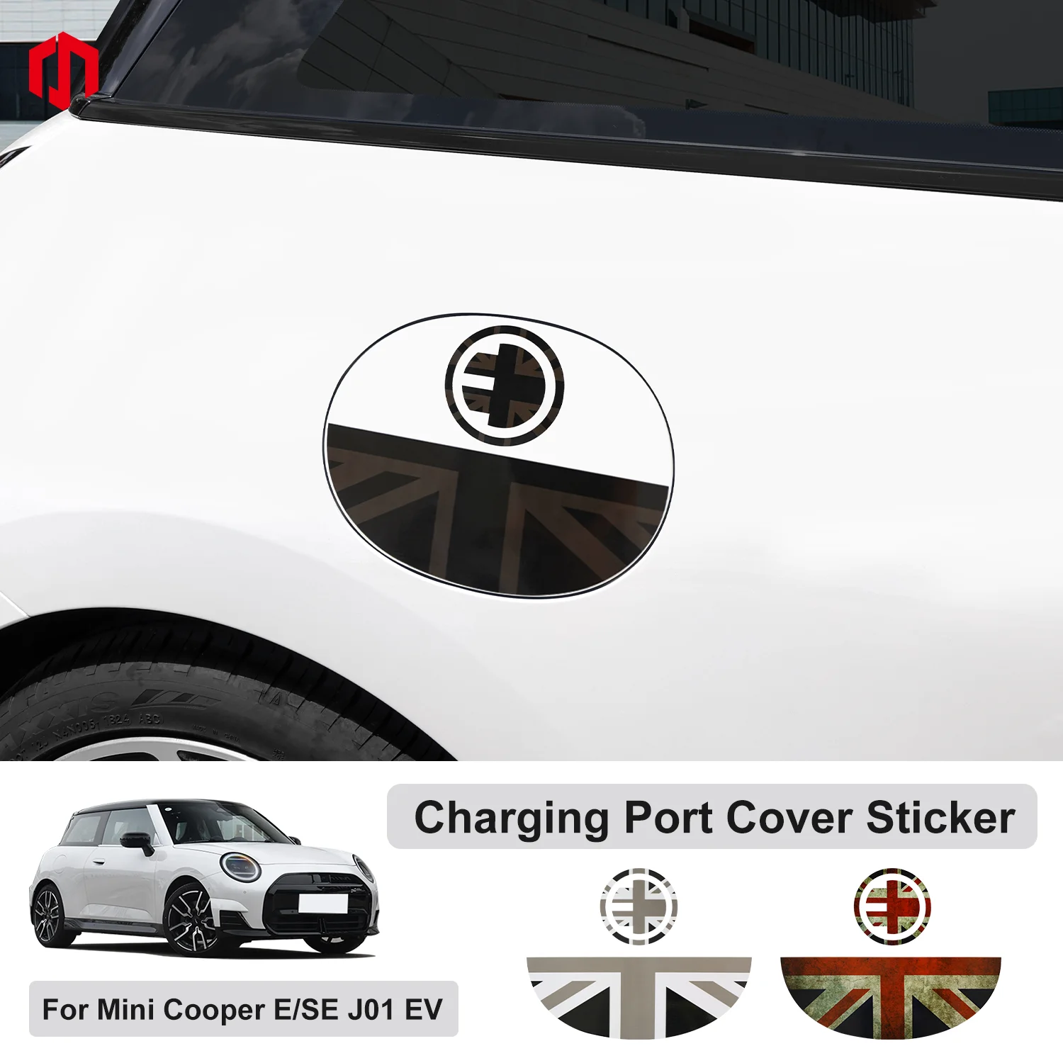 

Car Charging Port Cover Sticker For Mini Cooper E/SE J01 EV 2024 2025 Auto Interior Decoration Sticker Car Accessories