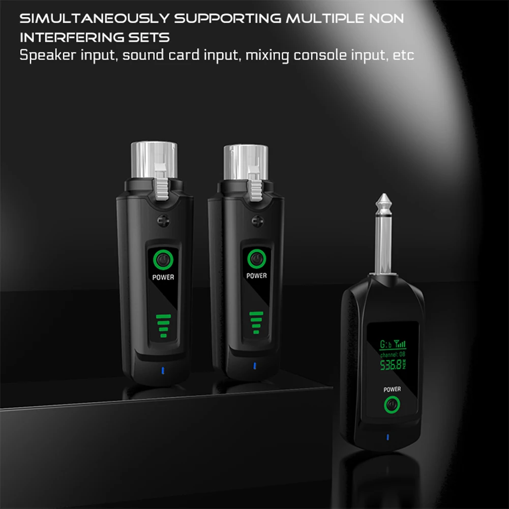 Dynamic Handheld Microphone Instrument DC5V 2.4G Wireless XLR Transmitter System UHF XLR Adapter System Microphone Accessories