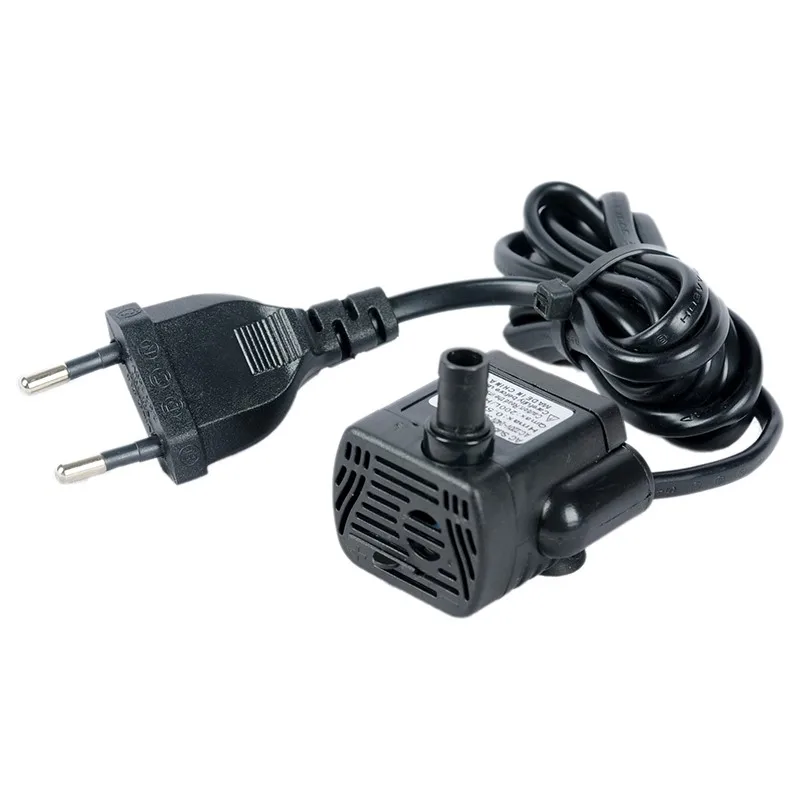 At-1020 Eu\US Gauge Plug 110-120v/220-240v Voltage 3w Mini Submersible Pump Head 0.5 M Household Fish Tank Supplies E2