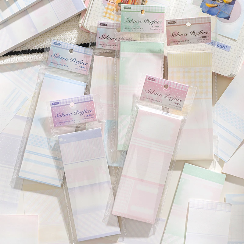 

60 Sheets Kawaii Stationery Daily Do-It Check List Memo Pad Cartoon Message Paper Sticky Notes for Scrapbooking School Supplies