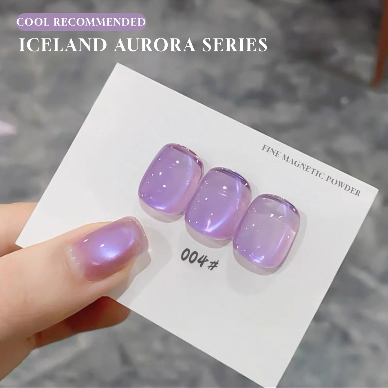 MIANEL 12 مللي 1-8 قطعة أظافر الخريف أورورا الزجاج الخرز عين القط طلاء الأظافر 2025 جديد عيد الميلاد الأظافر لطيف الأرجواني الأظافر #6