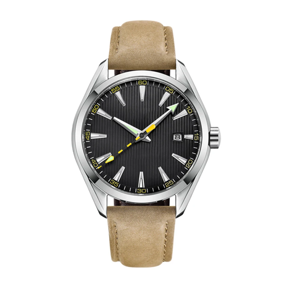 Custom Logo 41mm Men Miyota/NH35 Automatic Watches Calendar Date Mechanical Wristwatches Sapphire Glass Luxury Top Brand Watch view 4
