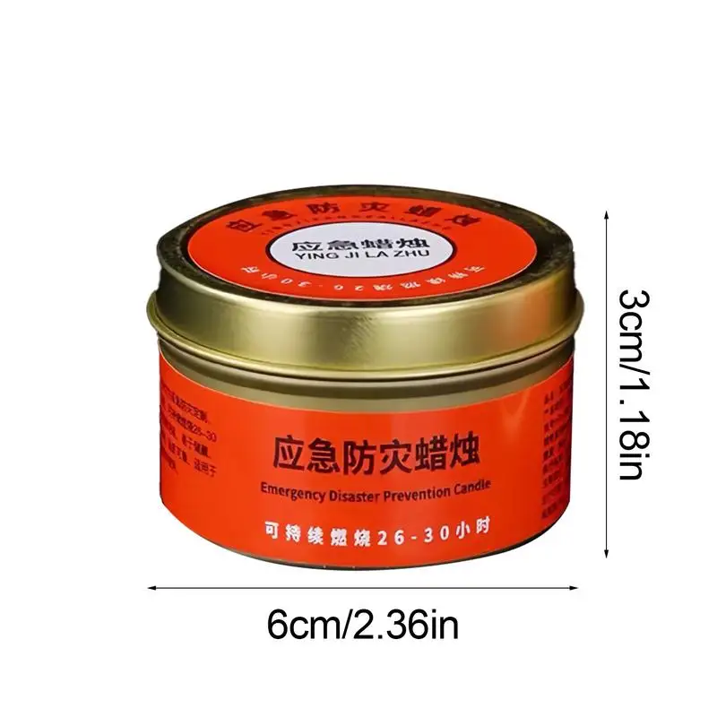 80g Emergency Disaster Candles 30 Hour Tea Light In Flat Container Windproof Long Burning Food Warmer Tea Light Candle For Home