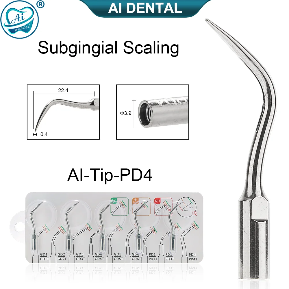 Ai dental scaler dicas escamação de ar endôntico ponta g p e tipo apto para ems woodpecker dte scalers ultrassônicos 5 pçs