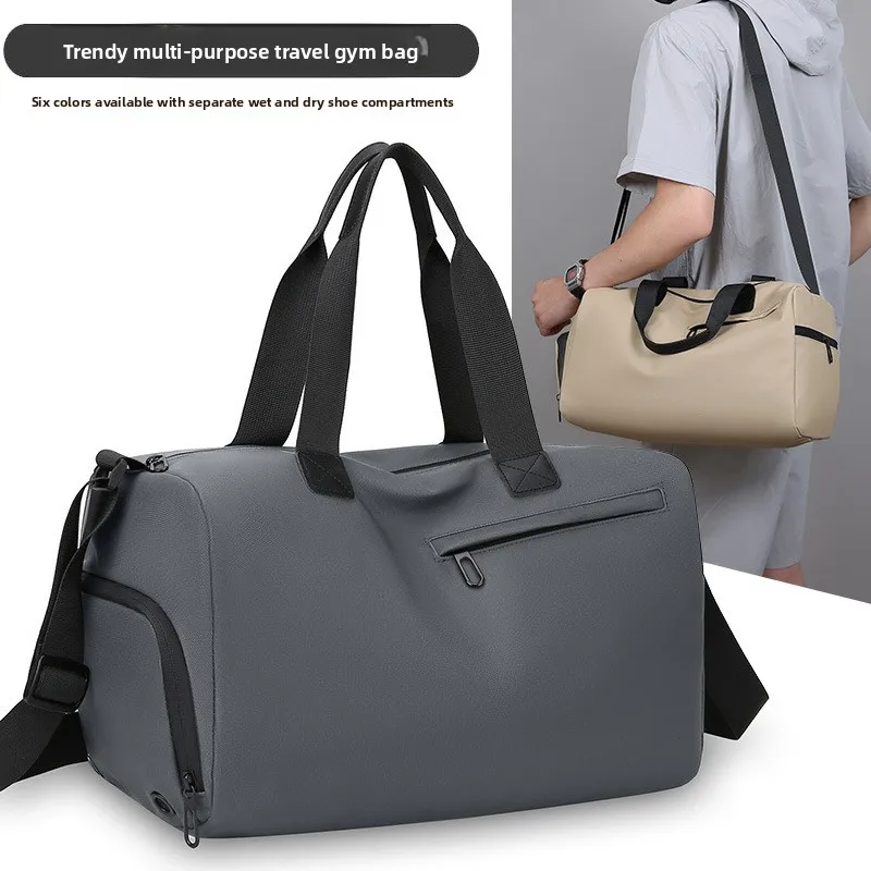 Separação seca e molhada esportes fitness mochila de viagem unissex viagem prepúcio filme saco de viagem