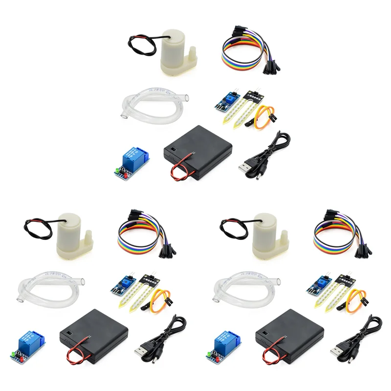 

3Set Automatic Irrigation DIY Kit Water Pump Soil Moisture Detection Garden Drip Watering Watering Irrigation System