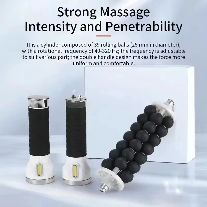 Handheld Roller Massage Lymphatic Drainage Rolling Beads Cylinder Therapy Body Contouring Cellulite Reduction Fat Removal
