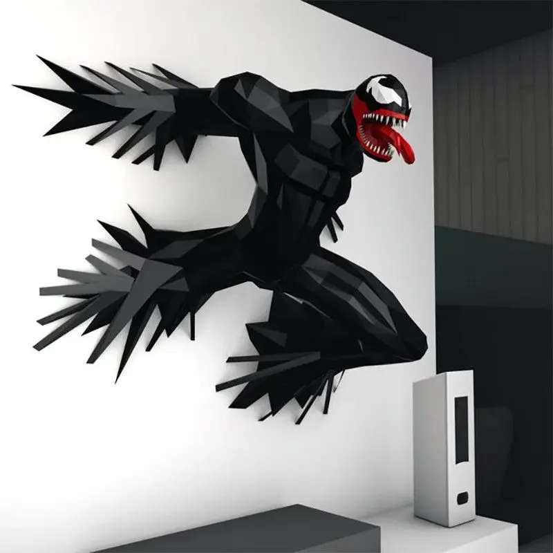 

2024 Venom Wall Hanging Paper Model 111cm Long 3D Geometry Summer Handmade DIY living room Wall Decoration