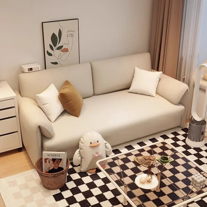 Ear sofa Small apartment family apartment rental house Living room Simple wind cloth sofa