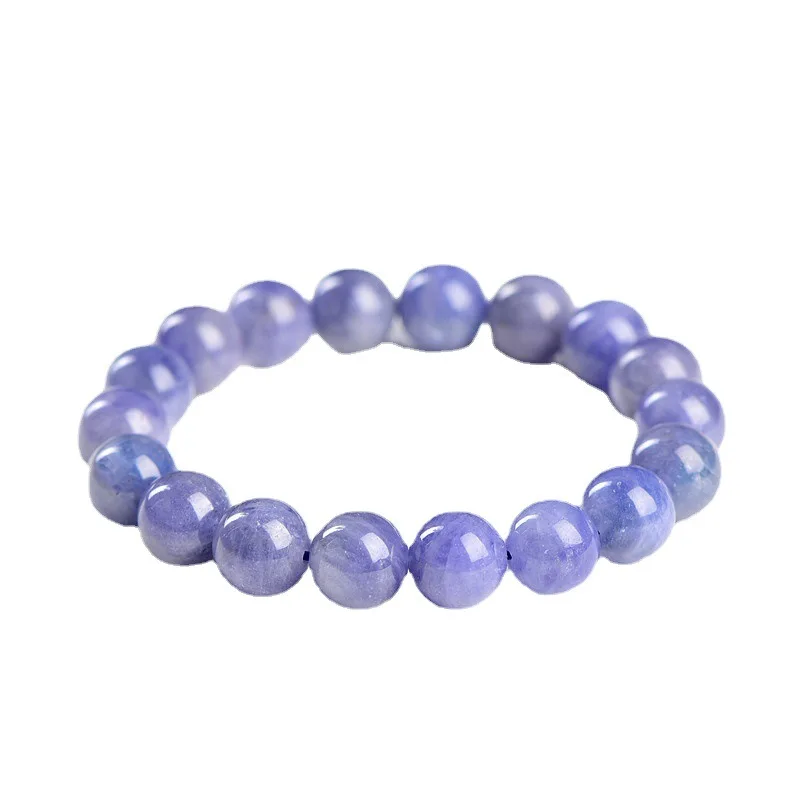 

5A Tanzanite blue round 7-7.8mm bracelet 17cm FPPJ wholesale beads nature 1PIECE