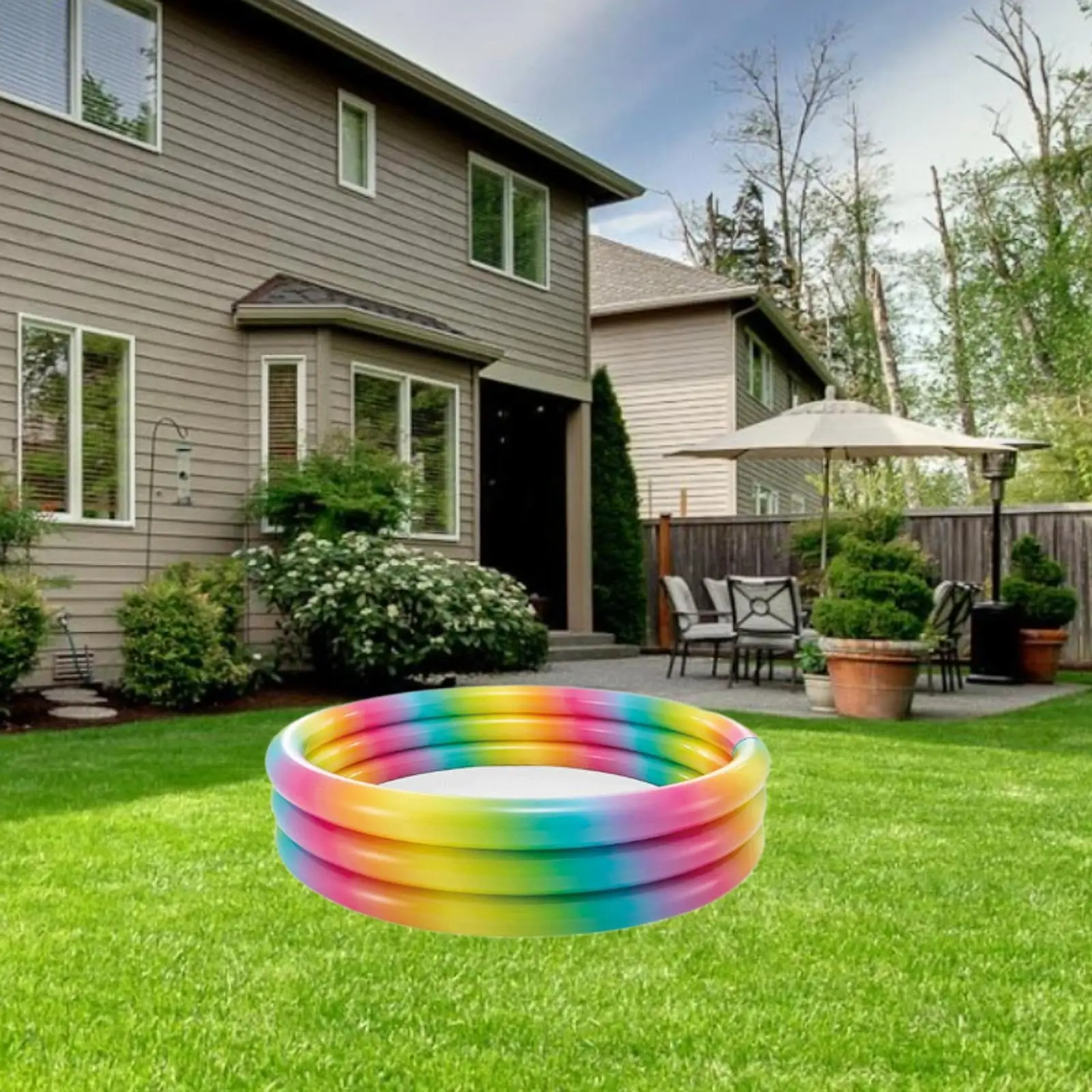 

Inflatable Pool for Kids Round Children Swimming Pool for Indoor Garden Yard