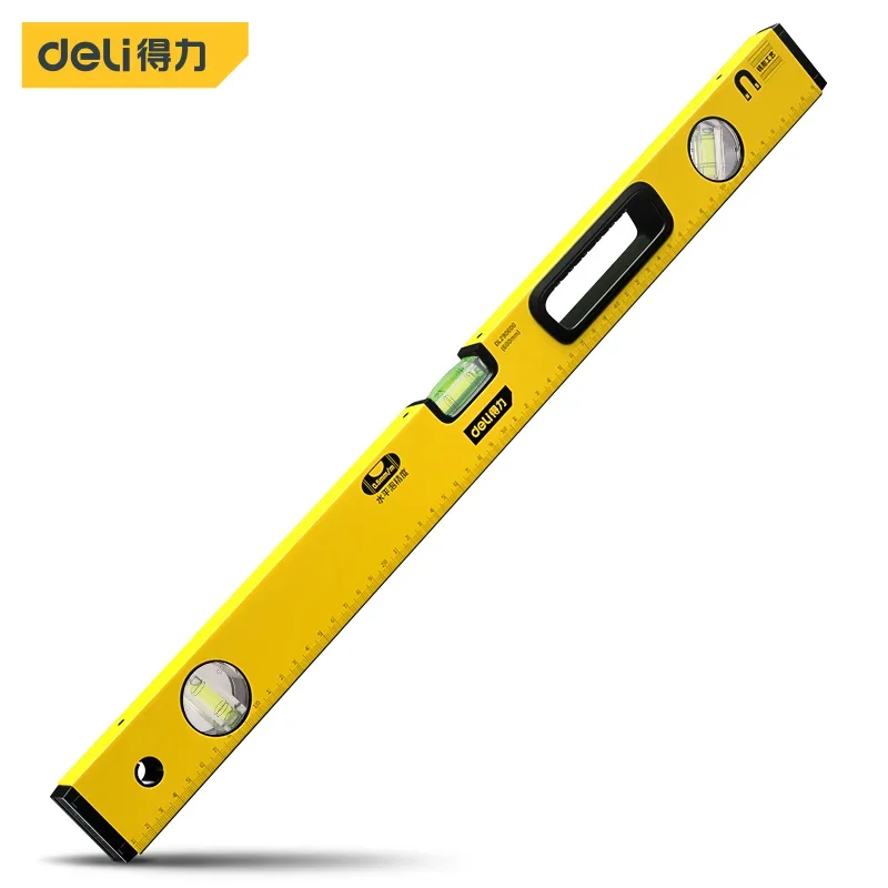 Deli Durable Spirit Level 600mm Level High Precision Level Multifunctional Horizontal Bubble Tube Woodworking Measuring Tools