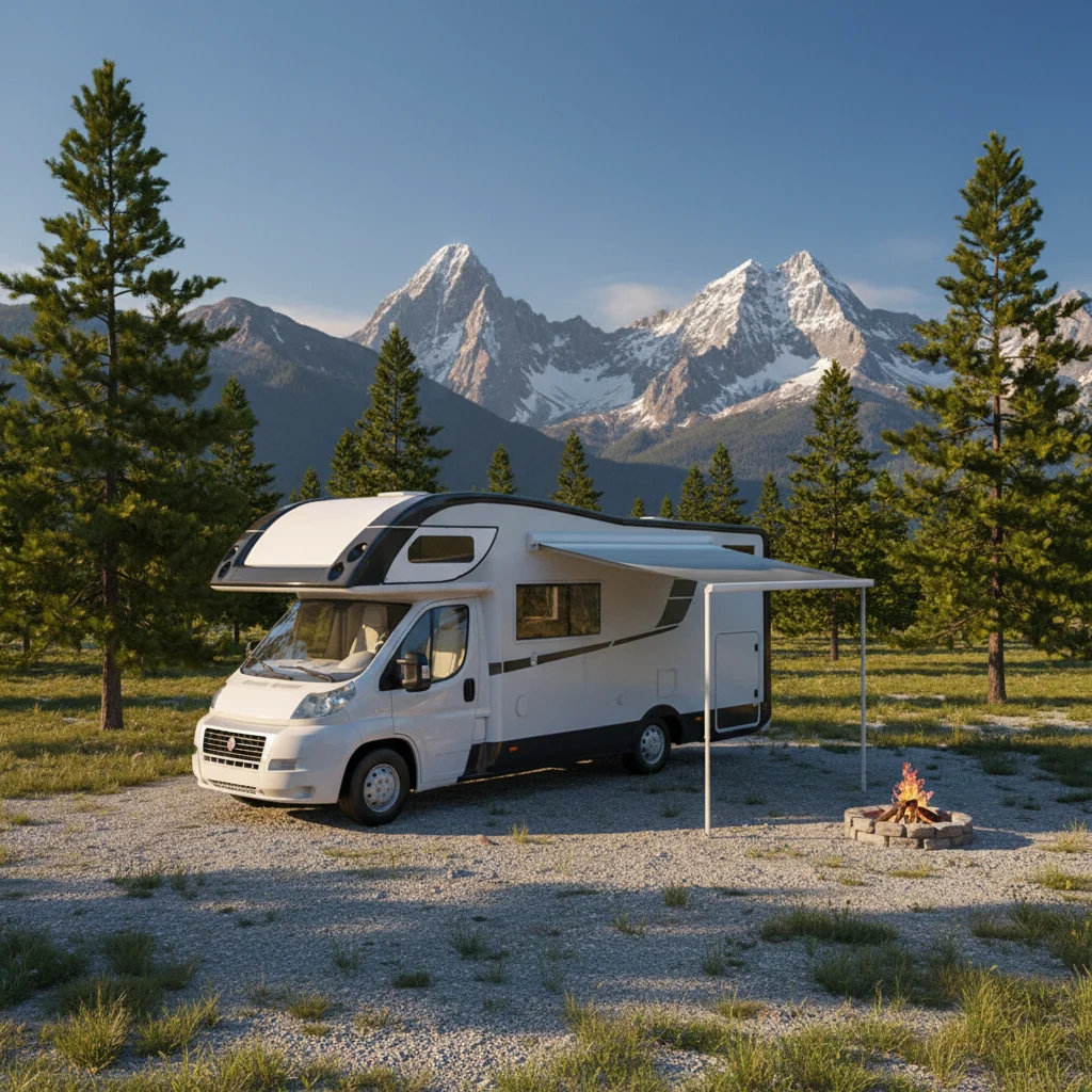 Aluminum Full Cassette Motorized RV Caravan Camper Van Side Mounted Awning With Customized Service