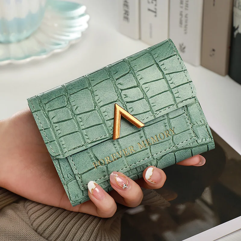 Women Wallets Tri-fold Wallet Short Magnetic Buckle Quality Female Purse Fashion Wallet For Women ID Card Holder Coin Purses