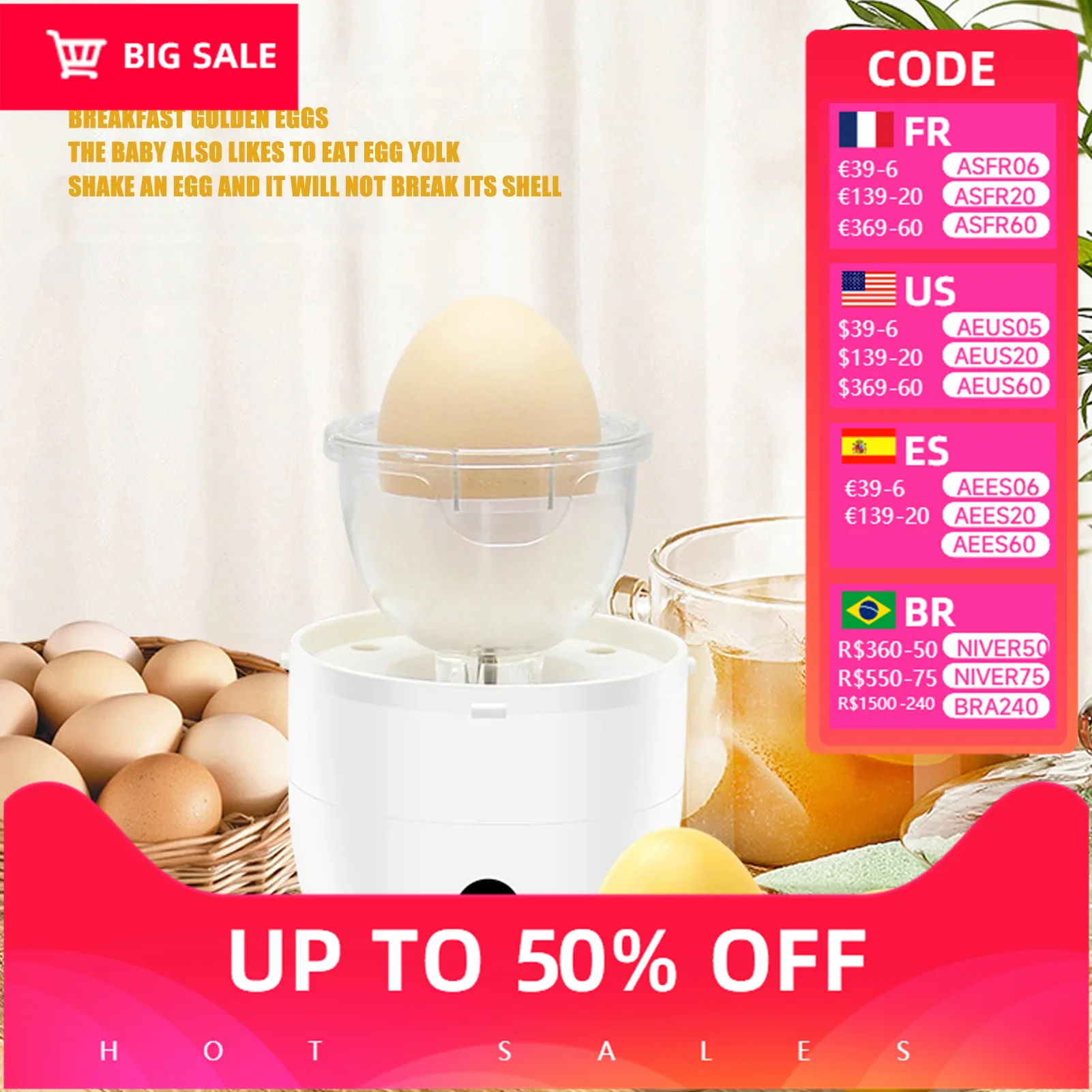 

Electric egg shaker, USB rechargeable egg yolk mixer, automatic egg beater, portable rotating egg yolk white mixer UK US, kitche